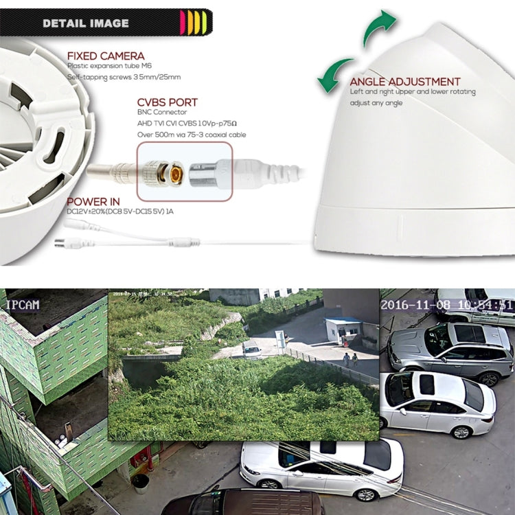 533W / A 3.6mm Lens Wide Angle HD Color 1500 TVL Cmos Sensor CCTV Home Surveillance Dome Camera, Support Day Night Vision, 533W / A 533W / A 3.6mm Lens Wide Angle HD Color 1500 TVL Cmos Sensor CCTV Home Surveillance Dome Camera, Support Day Night Vision, 533W / A